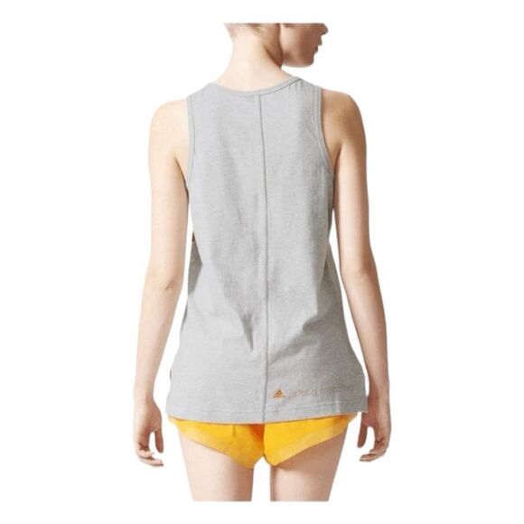 Adidas by Stella McCartney Essential Blossom Tank Top Gray Floral Print Athletic - Picture 4 of 10